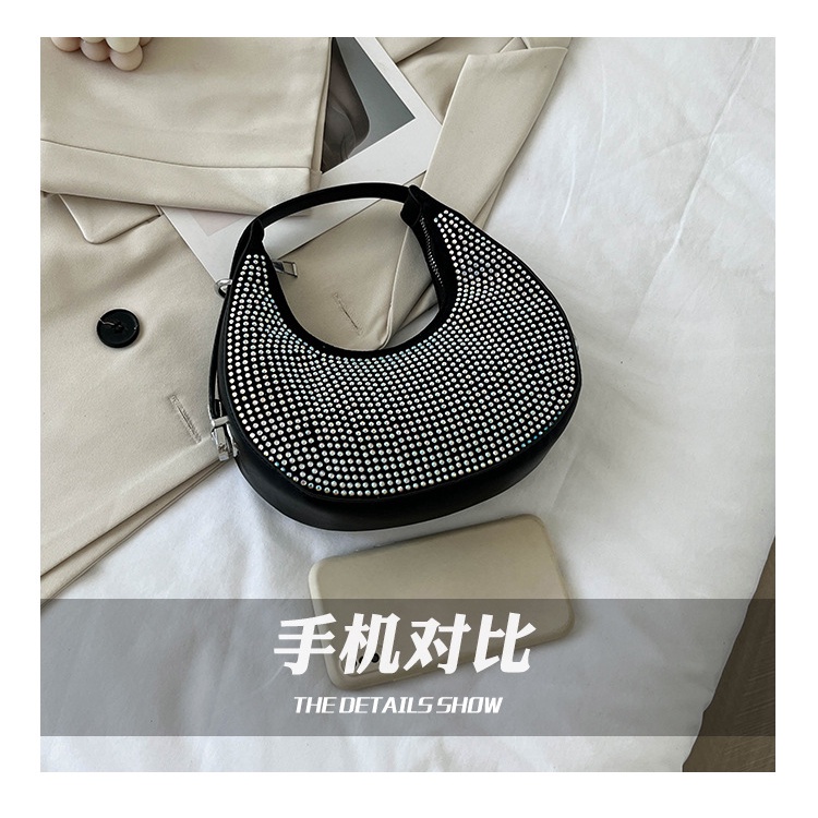 Túi xách tay đính đá nhân tạo sang trọng thời trang dành cho nữ