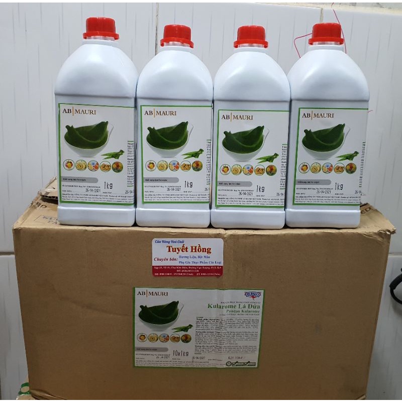 HƯƠNG LÁ DỨA MAURI CHAI 1KG (VỪA MÀU VỪA MÙI)