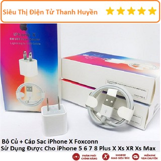 Bộ Cáp Sạc iPhone X Theo Máy Zin Apple-Dây Cáp Lightning Zin Sử Dụng Được Cho iPhone 5 6 7 8 Plus X Xs XR Xs Max(Có ảnh)