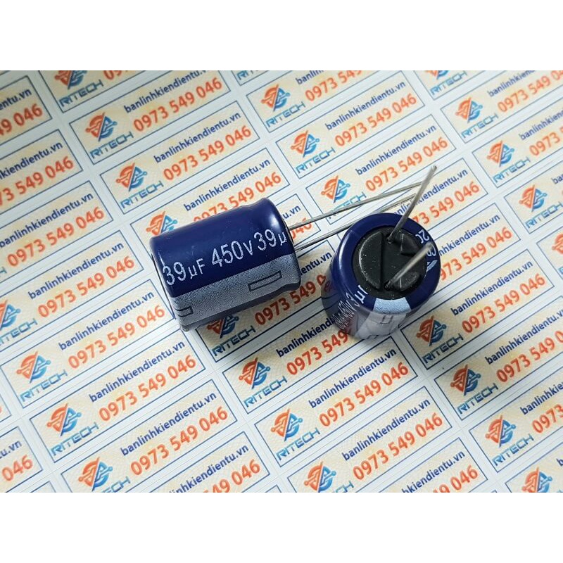 [Combo 5 chiếc] Tụ hóa 39uF 450V kích thước 16x21mm chính hãng