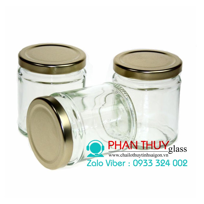 Hũ Thủy Tinh 220ml nắp Thiết