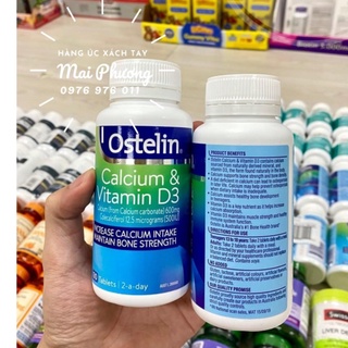[130v] Viên uống canxi Calcium & Vitamin D3 Ostelin (Úc)