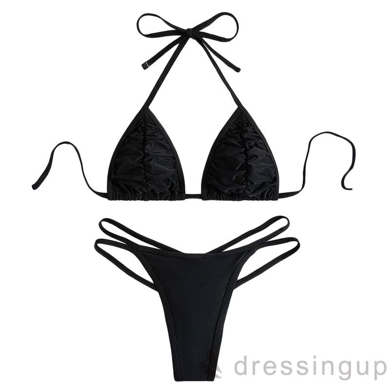 Bộ Đồ Bơi 2 Mảnh Hở Lưng Có Đệm Màu Sắc Gợi Cảm Cho Nữ