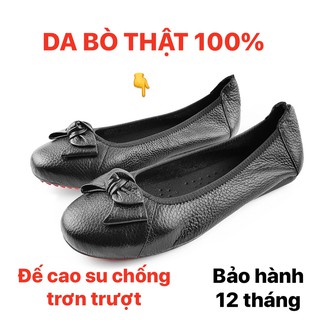 Giày búp bê nữ da bò thật siêu mềm GB05