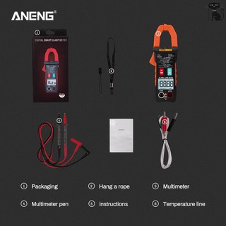COD☆ ANENG ST205 4000 Counts Full Intelligent Automatic Range True RMS Digital Multimeter Clamp Meter