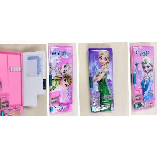 Hộp Đựng Bút 2 Ngăn Nam Châm In Hình 3D Cao Cấp ( Có Gọt Bút Chì + Nam Châm 2 Mặt ), Hộp Bút Đựng Đồ Dùng Học Sinh