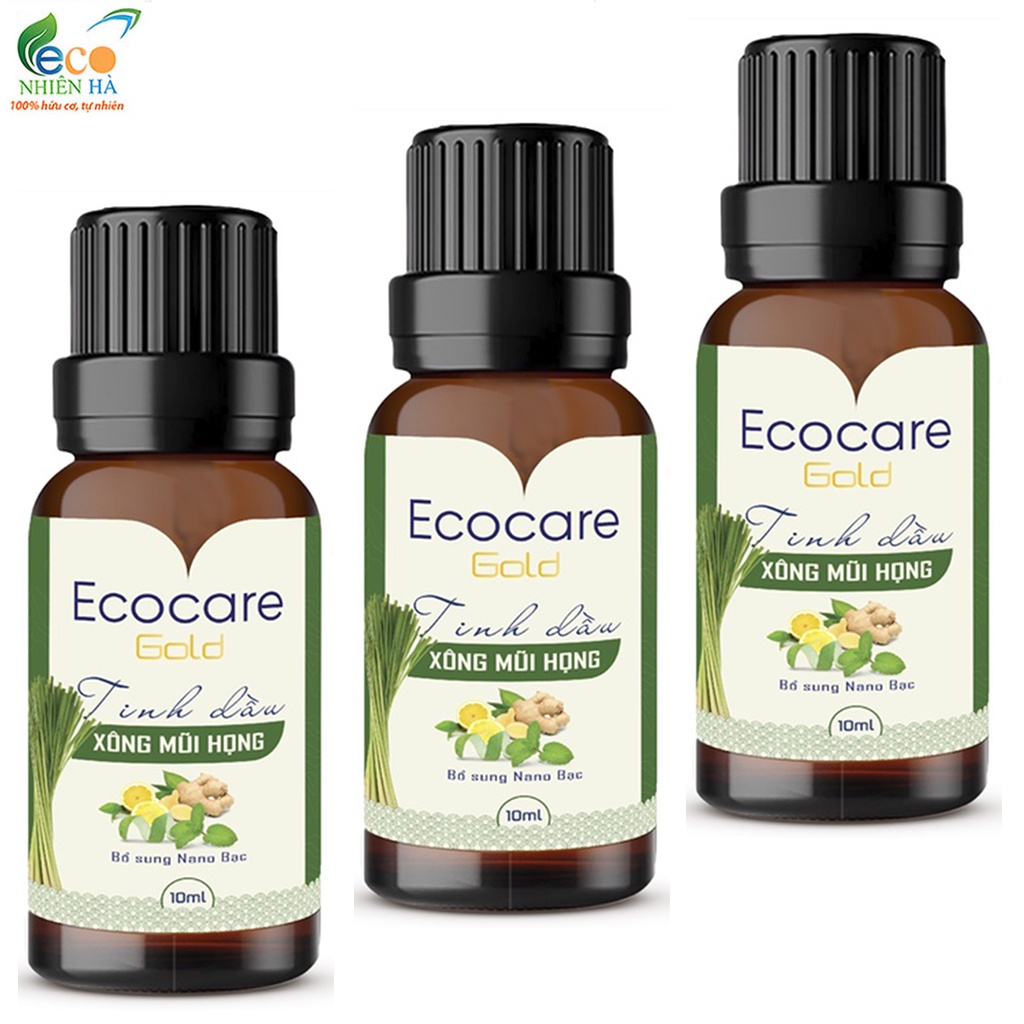 Tinh dầu ECOCARE 10ml nguyên chất, tinh dầu xông mũi họng giúp kháng khuẩn, sạch không khí