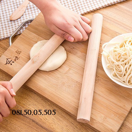 Lăn bột gỗ thẳng dài 28cm tiện dụng giá hợp lý - Dụng cụ làm bánh