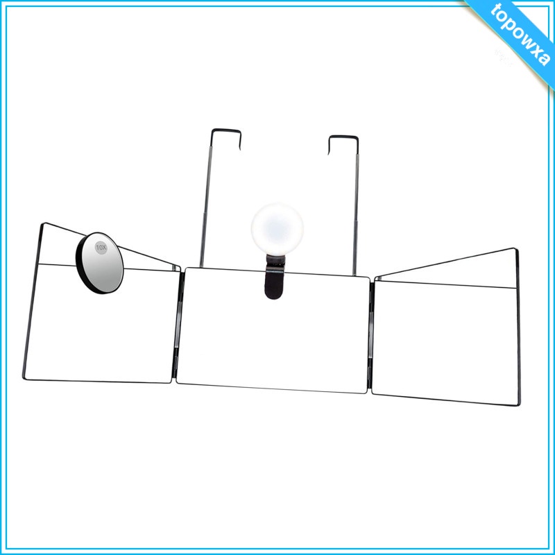 Gương Cắt Tóc 3 Chiều Có Đèn Led Kính