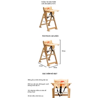 Ghế gỗ ăn dặm cho bé