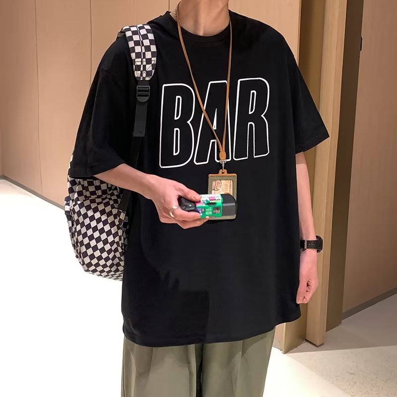 Áo Thun Tay Ngắn Dáng Rộng In Chữ Phong Cách Hip Hop Thời Trang Mùa Hè Cho Nam Và Nữ size M-8XL