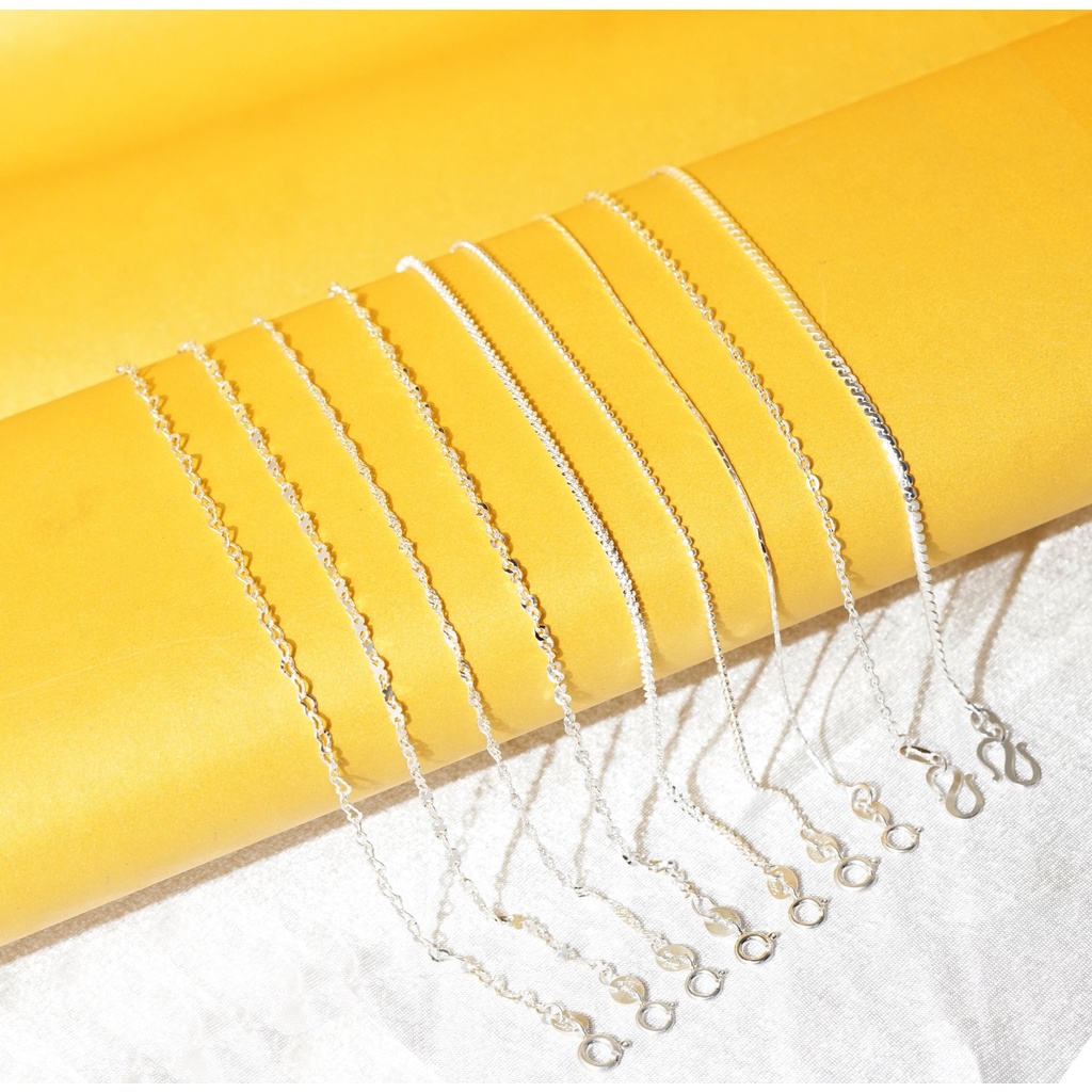 QMJ Dây chuyền 9 kiểu không mặt bạc 925 cao cấp Q561