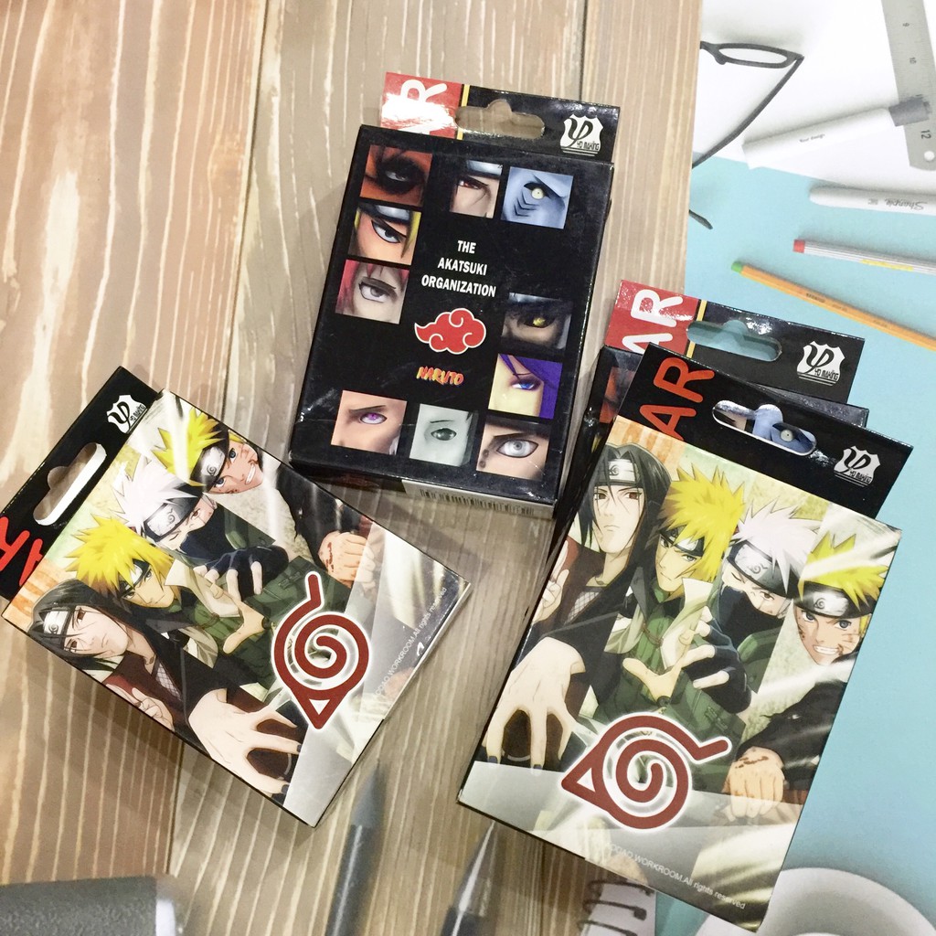 Bộ bài tú lơ khơ Naruto 54 ảnh khác nhau in hình anime manga