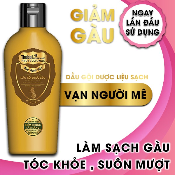 Dầu gội dược liệu Thebol 175g thành phần thảo mộc làm sạch gàu giảm gãy rụng giúp mọc tóc phục hồi hư tổn dưỡng mềm mượt