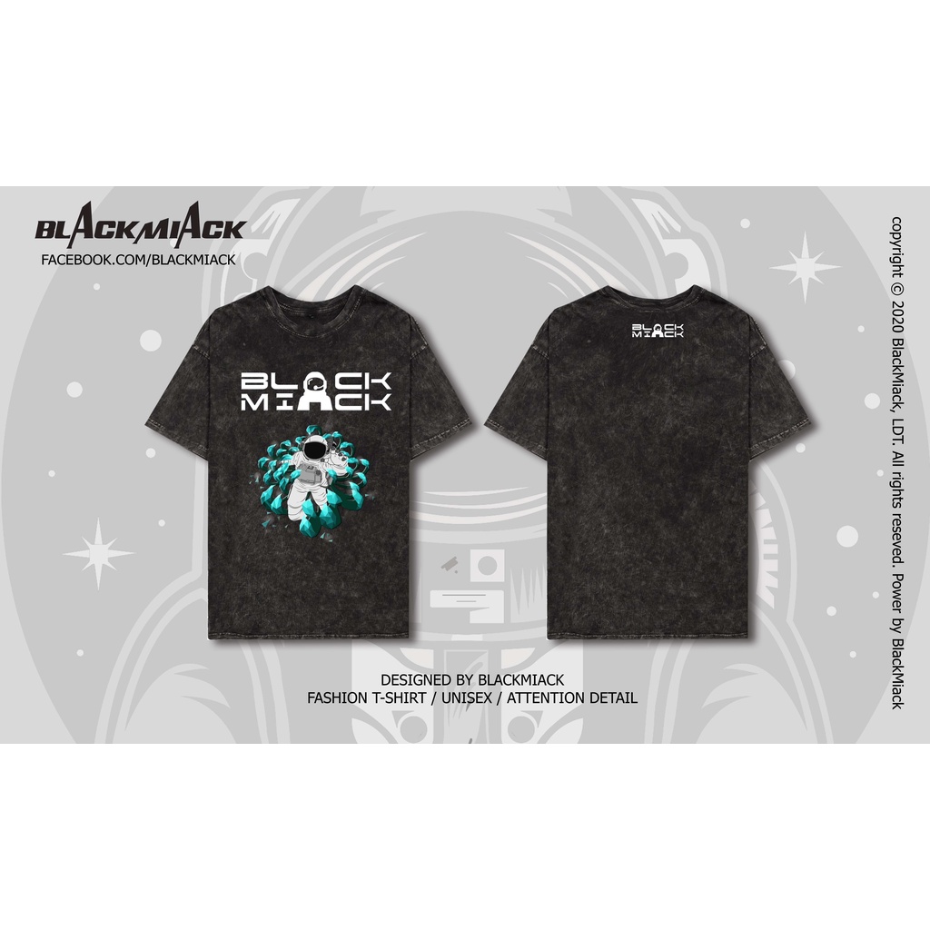 ÁO PHI HÀNH GIA PHA LÊ XANH - Áo thun cotton BLACKMIACK - Thun form rộng Unisex