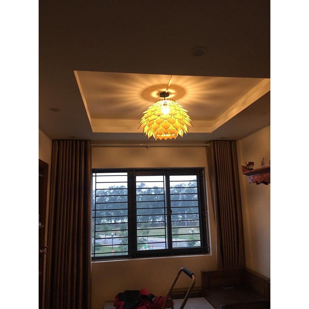 Đèn trang trí decor hoa sứ thả trần