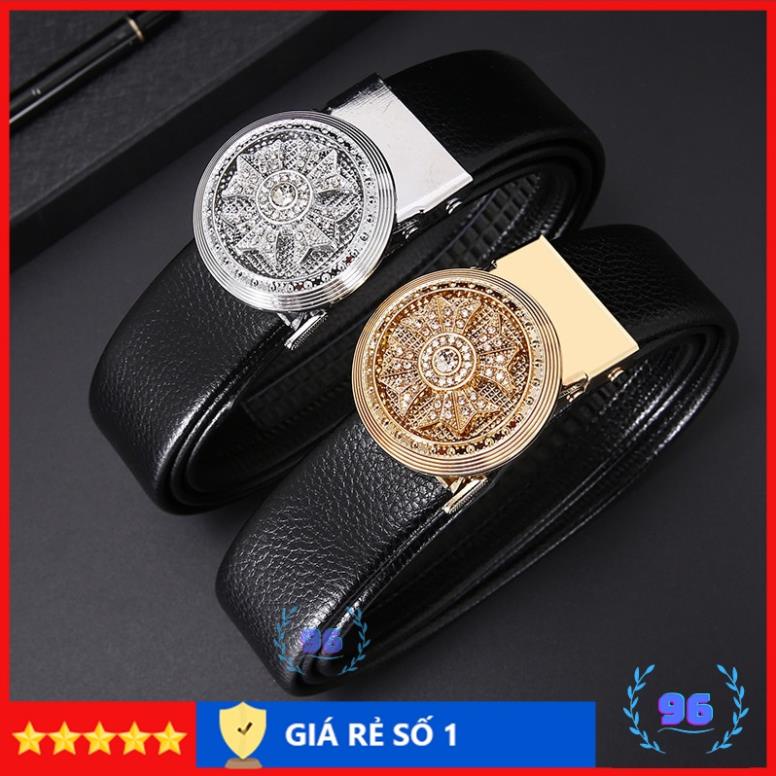 Thắt lưng nam khóa tự động, dây lưng nam cao cấp, thắt lưng mặt xoay nam, dây nịt da thời trang - TLX001 *