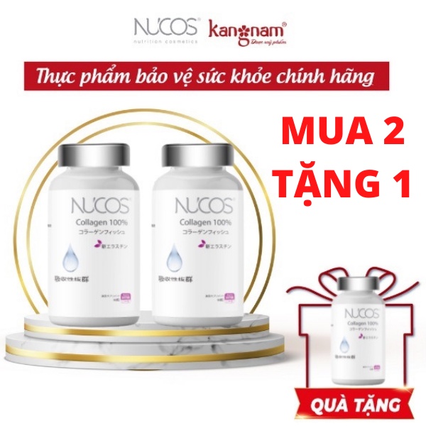 Viên uống giúp săn da, ngừa chảy xệ 100% Collagen Nucos Hộp 90 viên