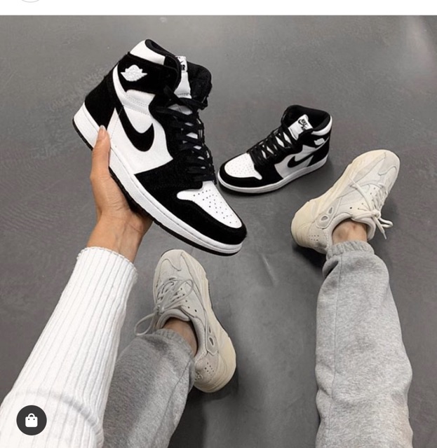 (ẢNH THẬT+VIDEO) giầy sneaker Air Jordan 1 RETRO HIGH OG PANDA  Trắng pha ĐEN | BigBuy360 - bigbuy360.vn