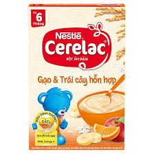 (tặng kèm yếm ăn dặm)Bột Ăn Dặm Nestle Cerelac - Gạo Và Trái Cây (200g)