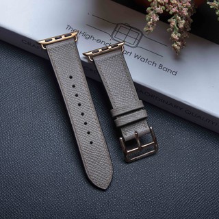 Dây Da Apple Watch - Da Epsom Xám Nhạt
