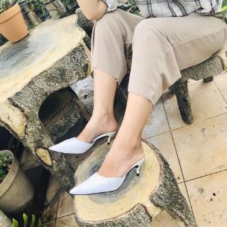 Dép sục nhọn da mềm gót nhọn 5p