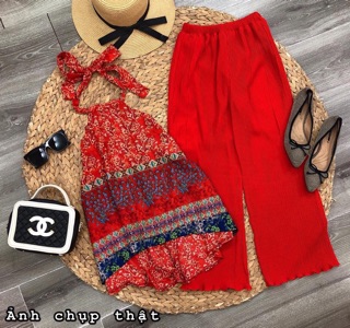 SET ÁO HỞ LƯNG + QUẦN DẬP LY