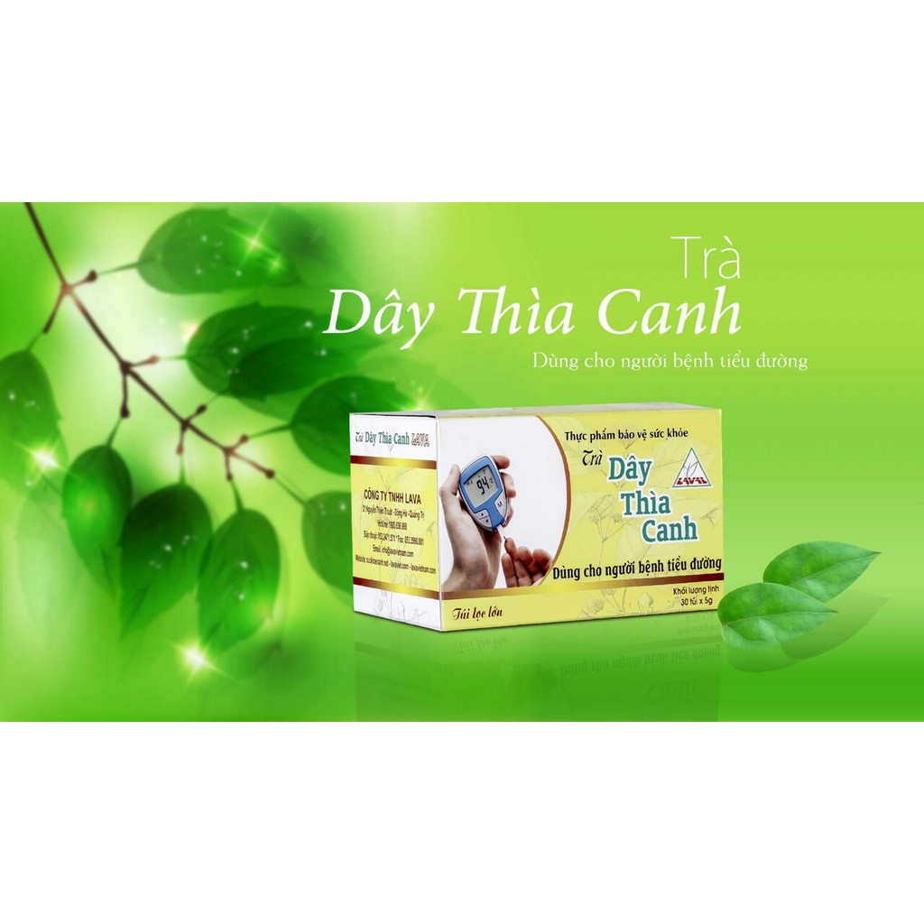 Trà Dây Thìa Canh Lava Hộp 30 gói Hỗ trợ tiểu đường