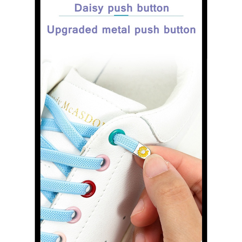 Dây Giày Thể Thao Co Giãn Dành Cho Mọi Loại Giày Thể Thao Trên Và Off Trong 1 Giây Không Cần Buộc Dây