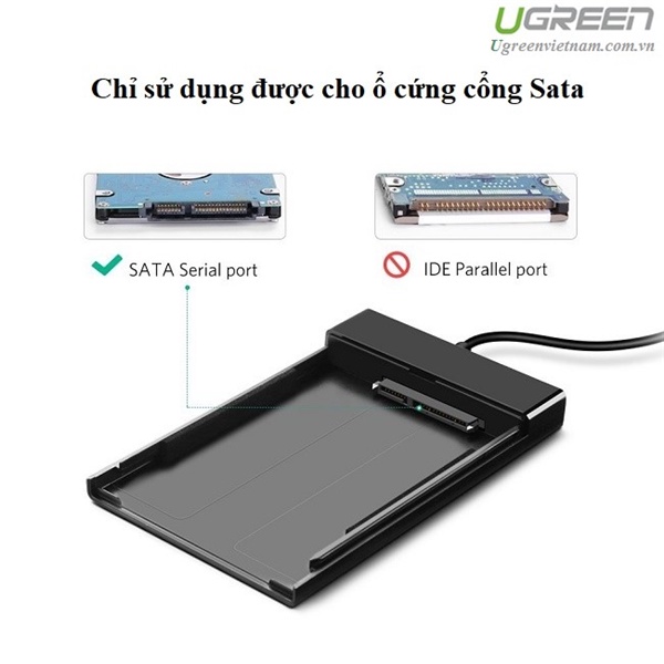 Hộp đựng ổ cứng 2,5 inch USB 3.0 chính hãng Ugreen 30847 cao cấp