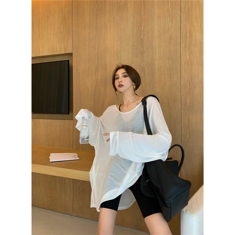 Áo Thun Nữ Tay Dài Cổ Tròn Thời Trang Hàn