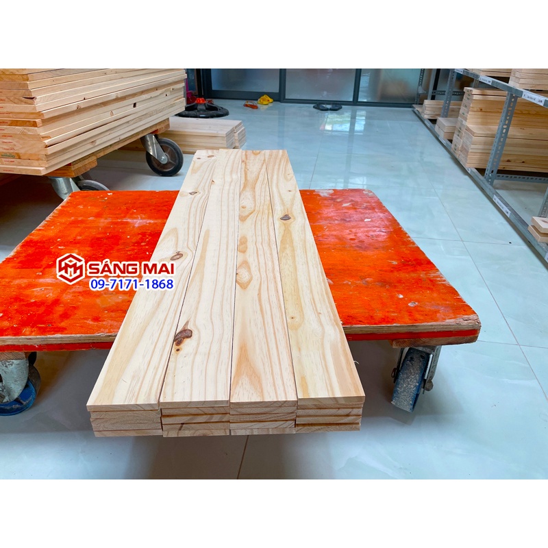 [MS142] Tấm gỗ thông mặt rộng 8cm x dày 1cm x dài 120cm + láng mịn 4 mặt