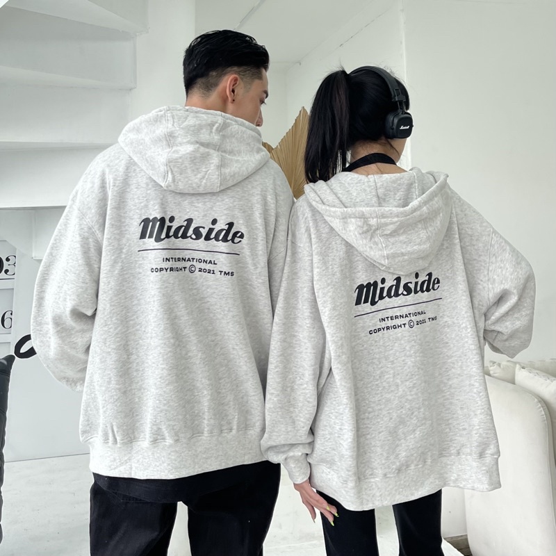 ÁO BASIC HOODIE ZIP ( KEM &amp; XÁM )