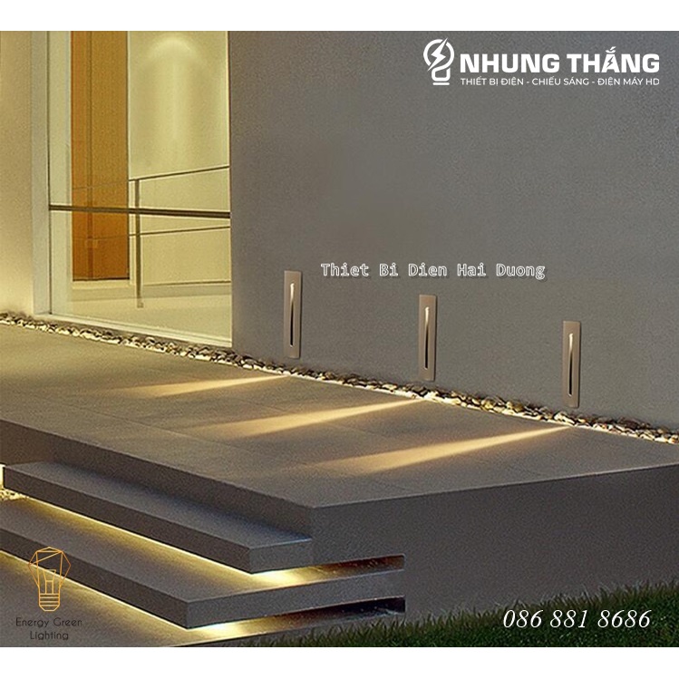 Đèn LED Âm Tường,Chân Cầu Thang QL8805 - Chống Nước IP65 - Mặt Nhôm Cao Cấp - Bảo Hành 1 Năm - Có Video