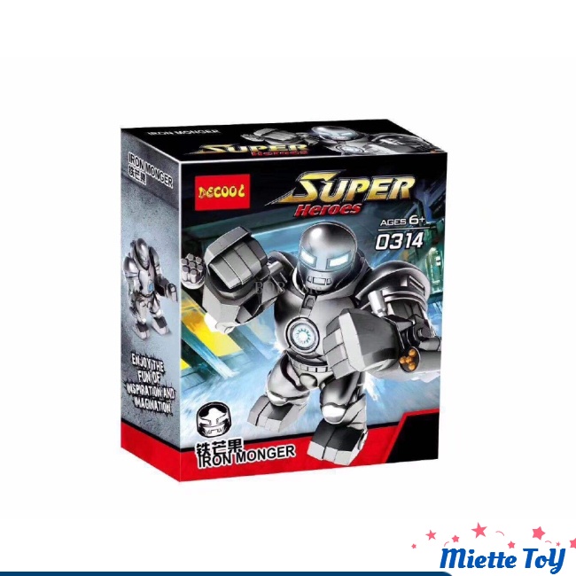 MIE Lego Minifigures Batman Fighter Avengers Hunk Building Block Toy Figure