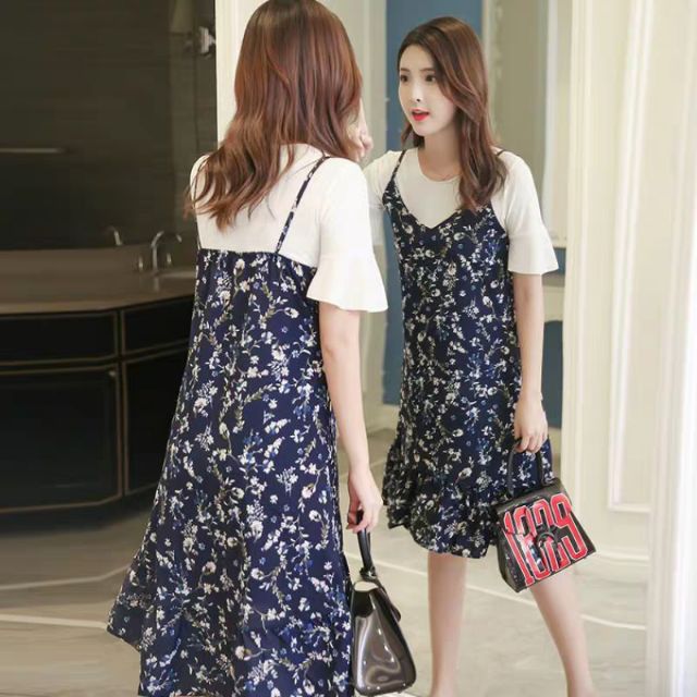 Đầm 2hand hoa nhí (có hình thật)