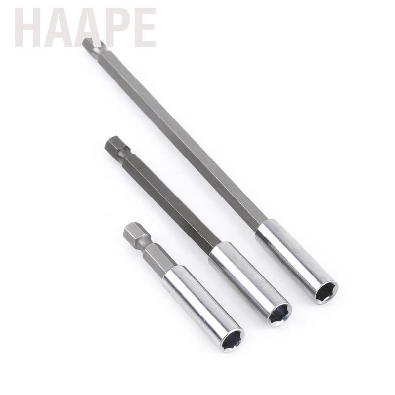 Haape 【Surprise Price】3pcs Electrical Drill Screwdriver Extension Bar Mag netic Bit Holder 1/4\" Shank Tool