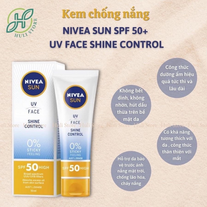 Kem chống nắng cho da dầu và nhạy cảm Nivea Shine Control / Sensitive Protect