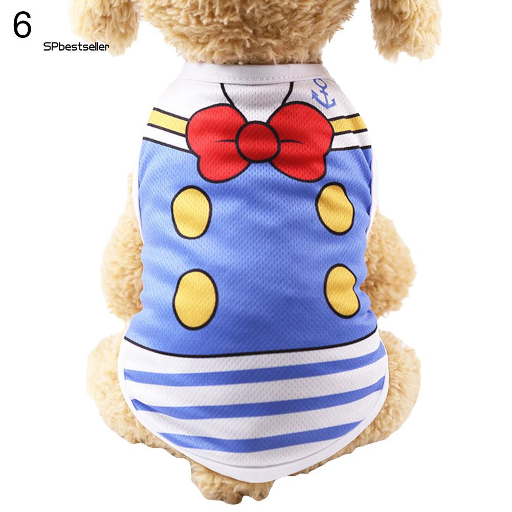 Áo ba lỗ kẻ sọc hợp thời trang cho thú cưng