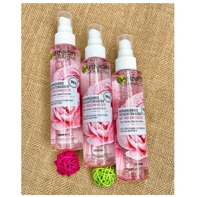 Nước hoa hồng Garnier Skin Active dạng xịt 130ml, toner cho cả da nhạy cảm - Shop Viloet