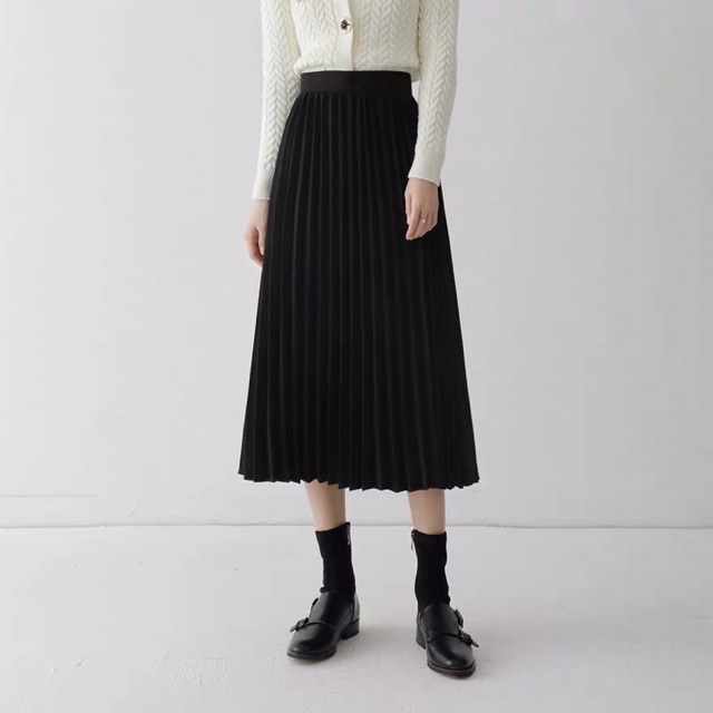 BASIC SHIRT + PLEATED MIDI SKIRT | BigBuy360 - bigbuy360.vn