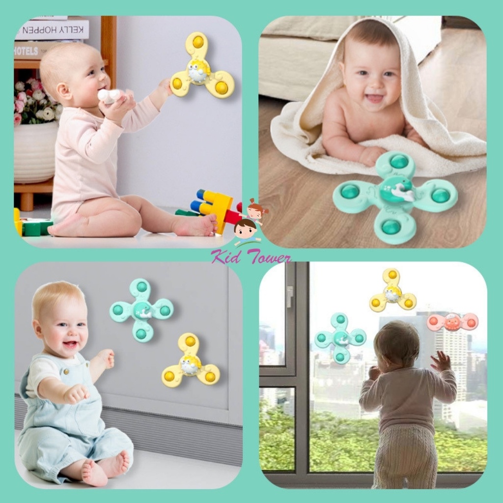 Con quay spinner cho bé 3 cánh 2 cánh 4 cánh cao cấp dán tường chống nước