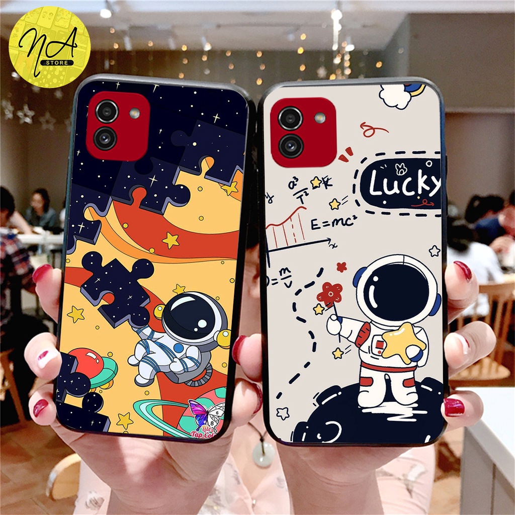 Ốp lưng Samsung A03  vũ trụ siêu đẹp, phi hành gia cực cute