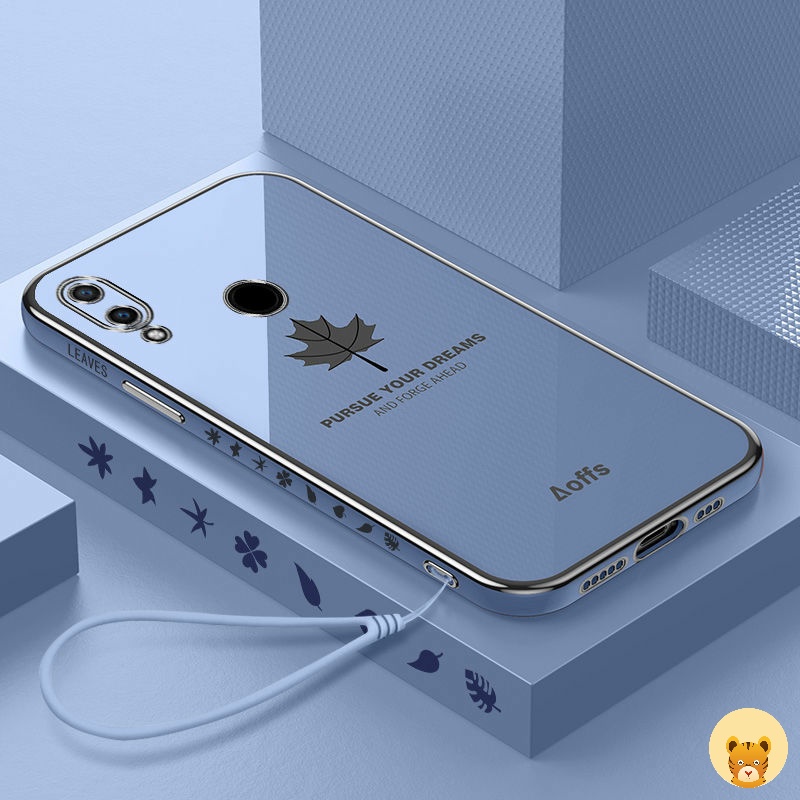 Ốp Điện Thoại Viền Thẳng Mềm Mịn Kèm Dây Đeo Cho Redmi Note 7 Note 7 Pro