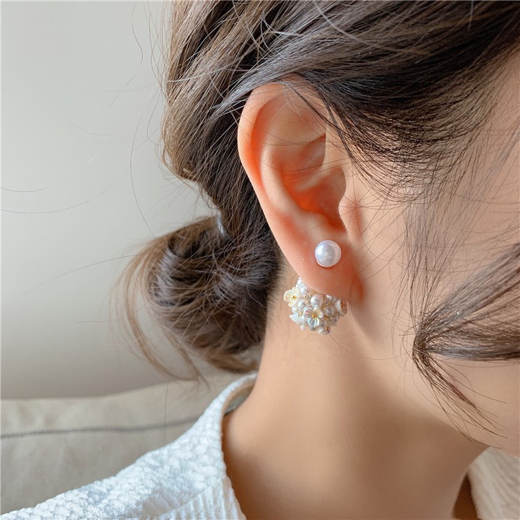 Khuyên tai ngọc trai cao cấp sang chảnh phong cách Hàn Quốc