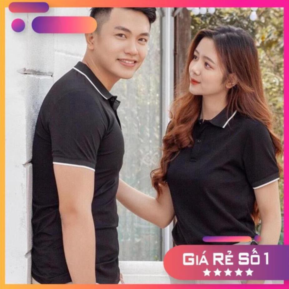 Áo Polo Nam Nữ Unisex Aristino - Áo Phông Nam Nữ Polo Có Cổ Siêu Đẹp - Phối viên đẹp, vải mềm, co giãn, mặc siêu mát ⚡