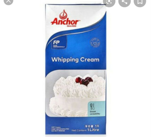 ANCHOR SỮA KEM TƯƠI WHIPPING CREAM 250ML/1L