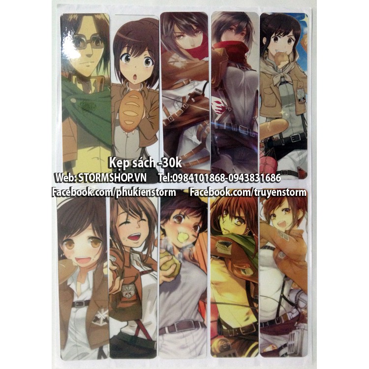 Book Mark Attack on titan -30k