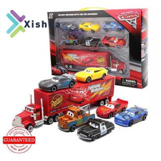 Bộ 6 mô hình xe hơi đồ chơi McQueen + 1 xe tải mini cho bé