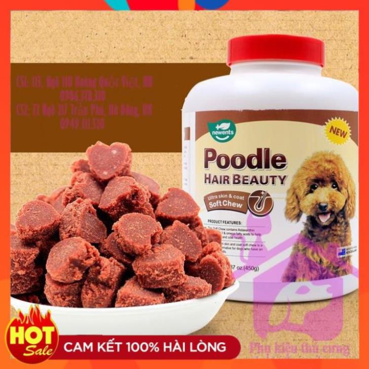 Dưỡng mượt lông, giữ màu cho poodle - Bánh thưởng - phụ kiện chó mèo